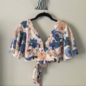Zara floral crop top
